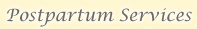 Postpartum Services