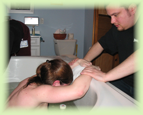 Labor in the bathtub